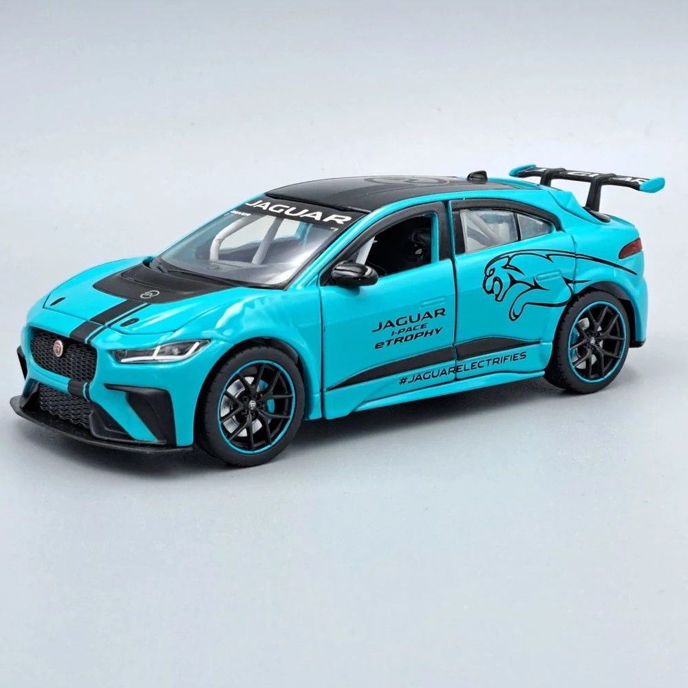 Tayumo Jaguar I-Pace E-Trophy kék modellautó fény- és hangeffektekkel (1:32) Tayumo Jaguar I-Pace E-Trophy kék modellautó fény- és hangeffektekkel (1:32)