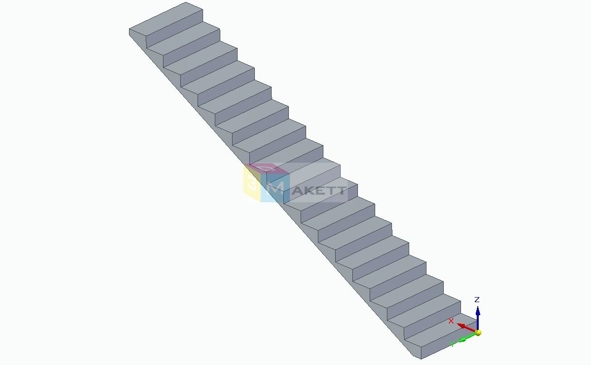 3D Makett betonlépcső I. (1:87)